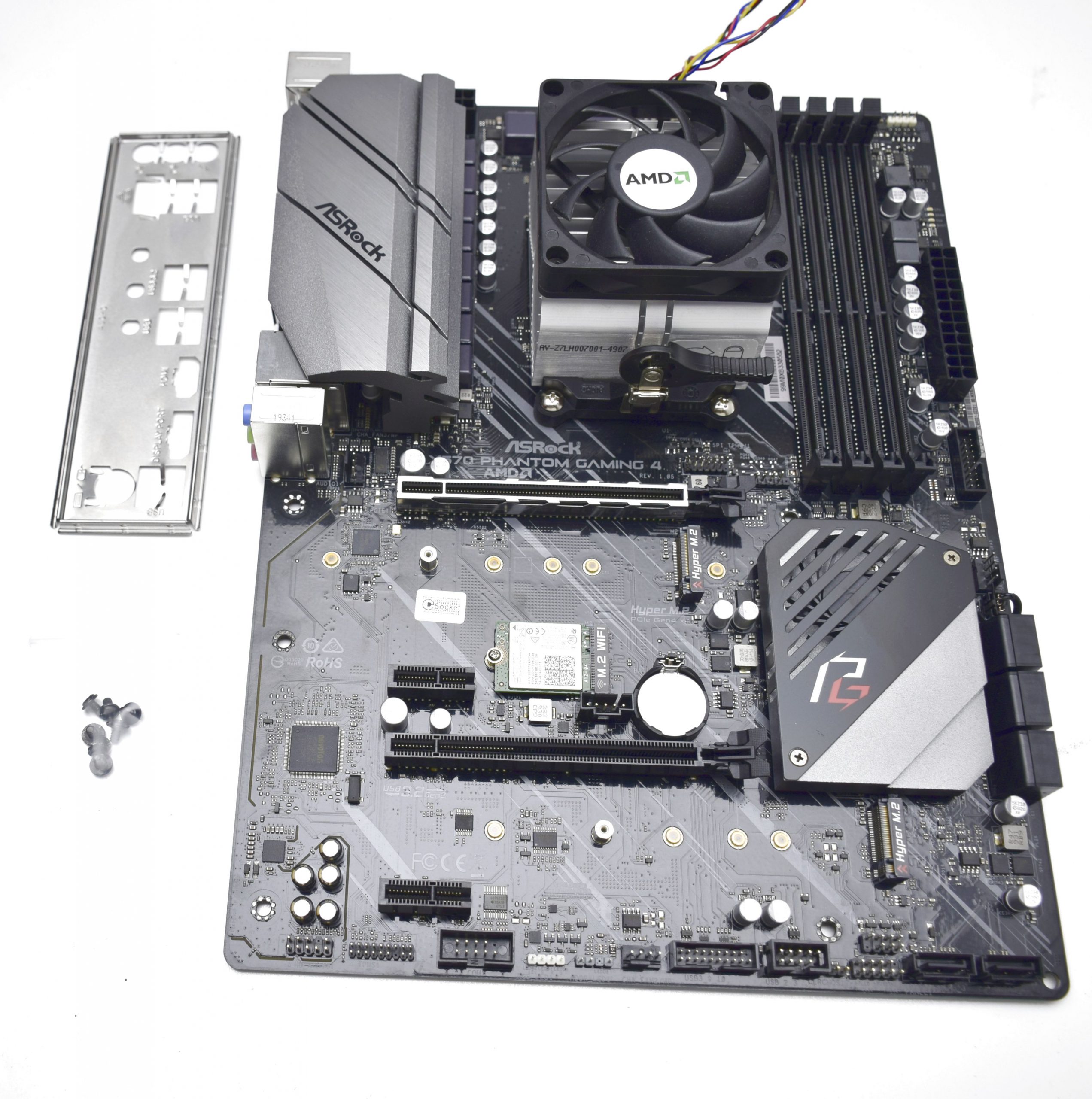 ASRock X570 Phantom Gaming 4 AM4 Motherboard w/ WIFI & CPU Fan