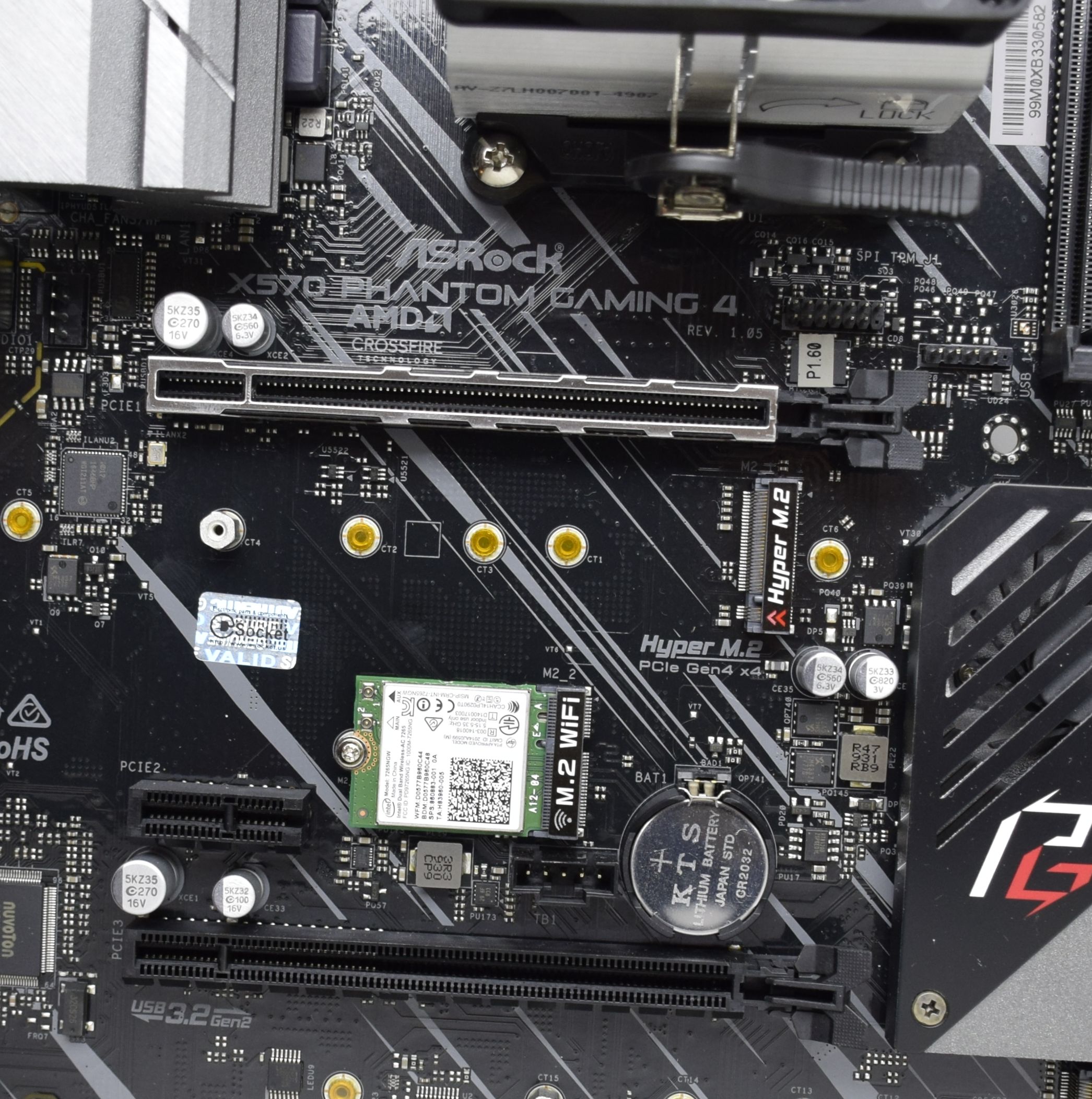 ASRock X570 Phantom Gaming 4 AM4 Motherboard w/ WIFI & CPU Fan - Image 2