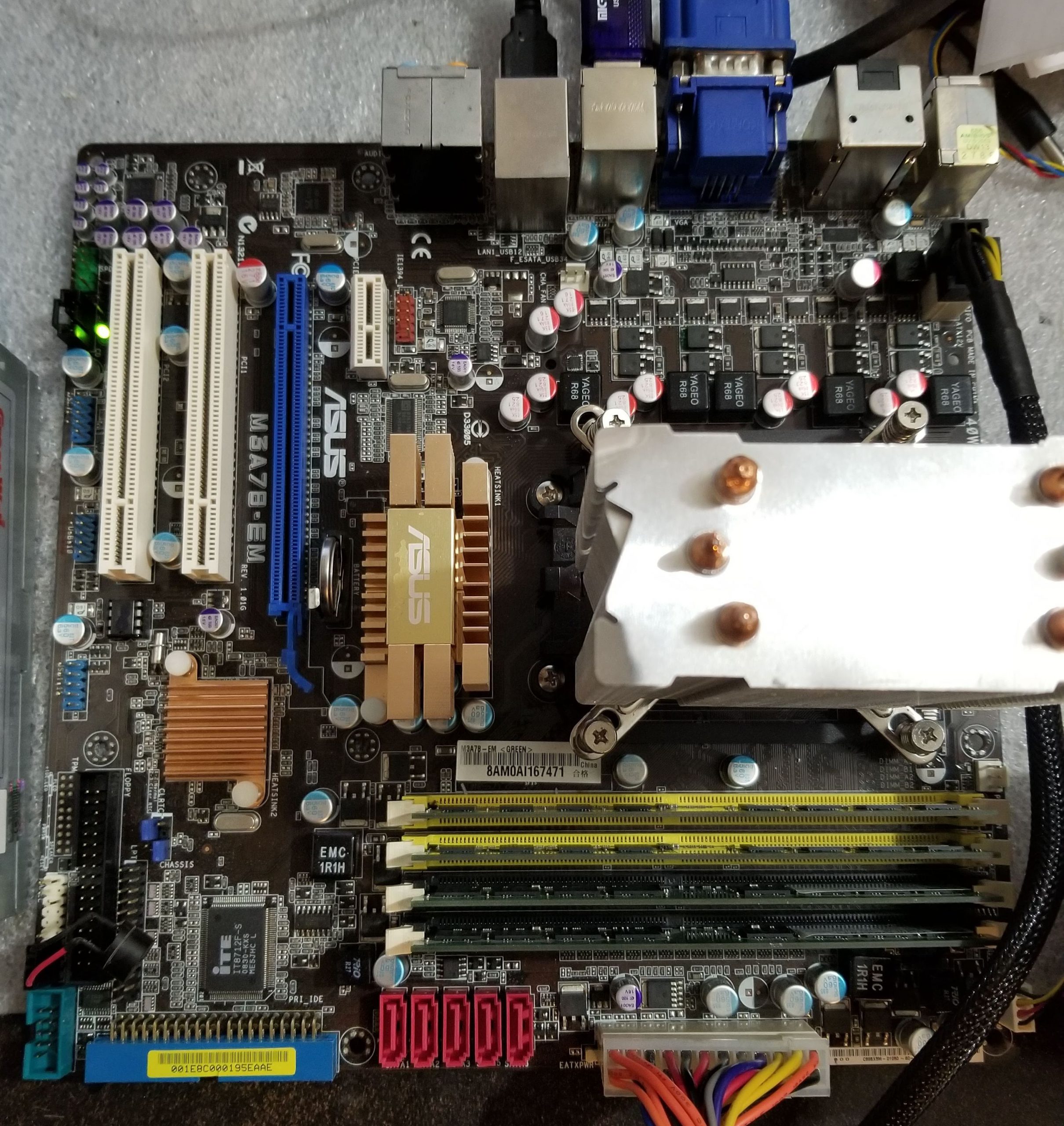 ASUS M3A78-EM Motherboard AMD 780G, AMD Hammer, w/ AMD Athlon 2,7GHz CPU TESTED - Image 6