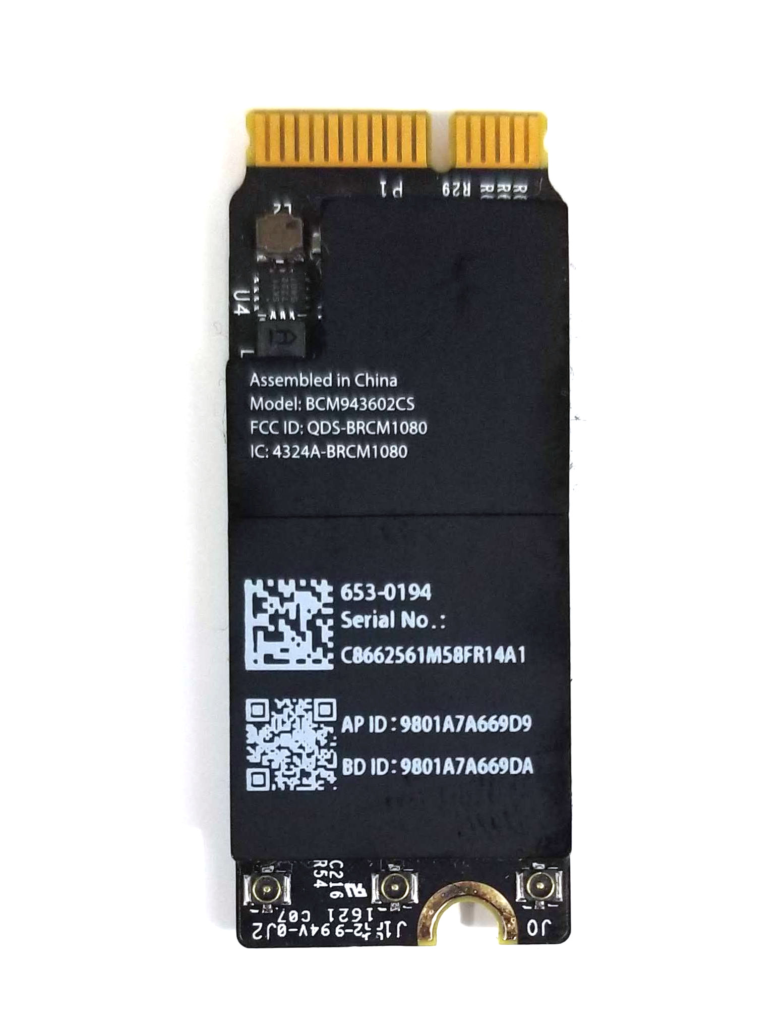 Apple A1425 A1502 A1398 653-0194 WiFi Bluetooth 4.0 Airport Card BCM943602CS - Image 2