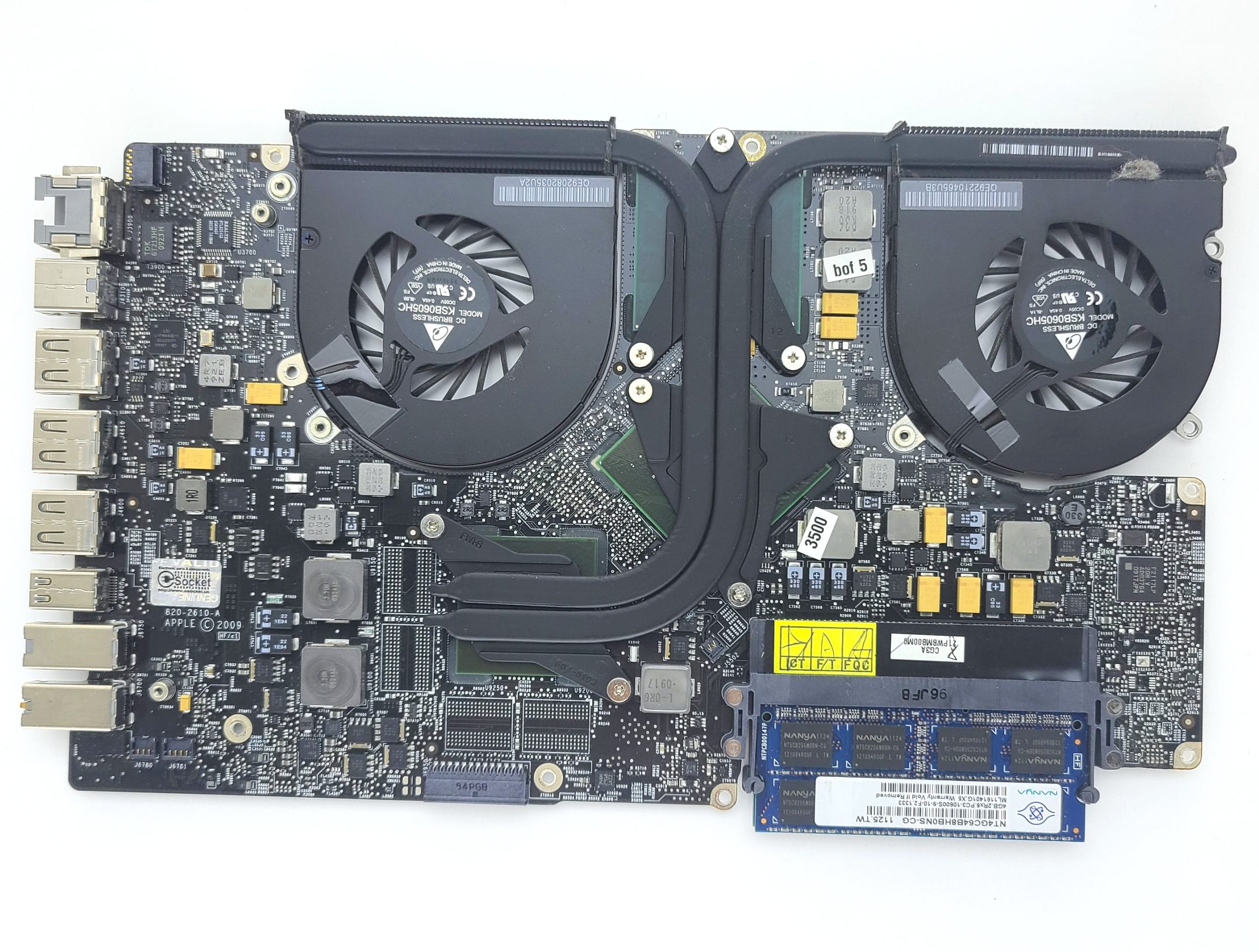 Apple MacBook Pro 17" 2009 820-2610 A1297 C2D 3.06GHz RAM 8GB Logic Board TESTED