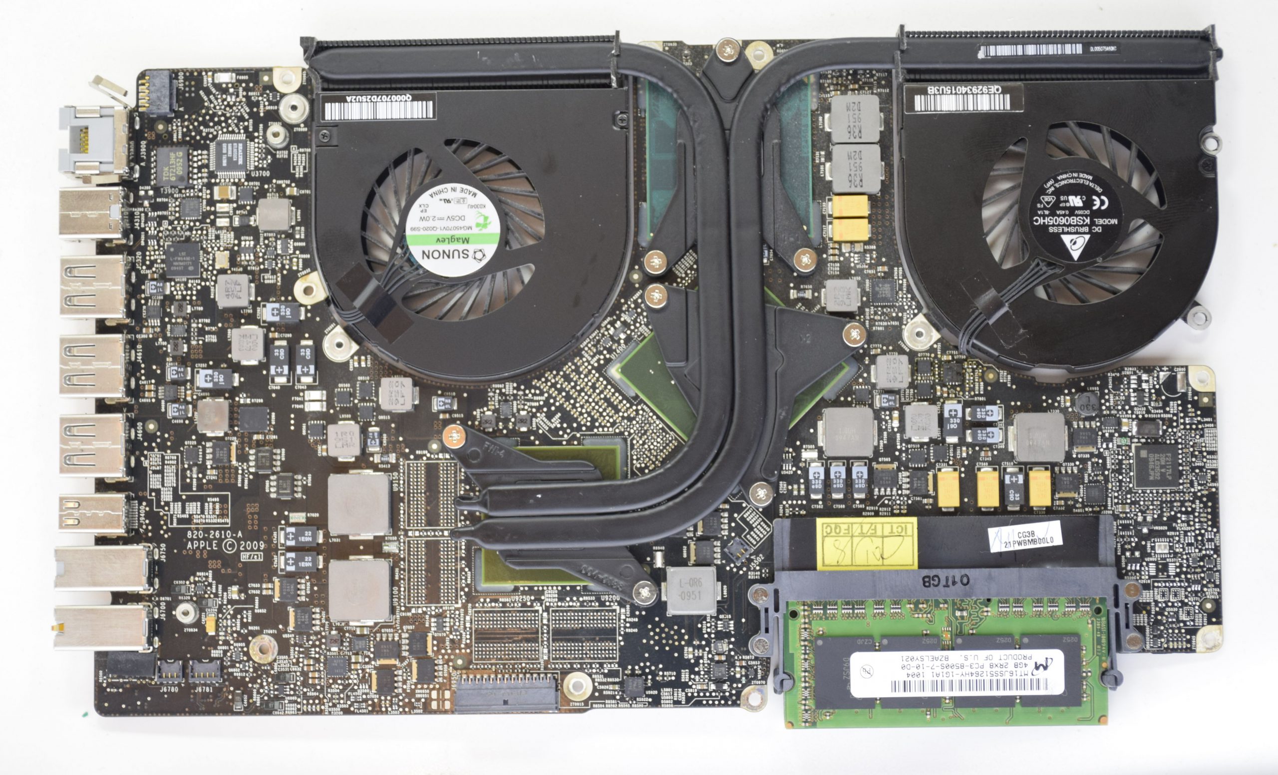 MacBook Pro 17" 2009 820-2610-A A1297 C2D 2.8GHz RAM 8Gb Logic Board TESTED
