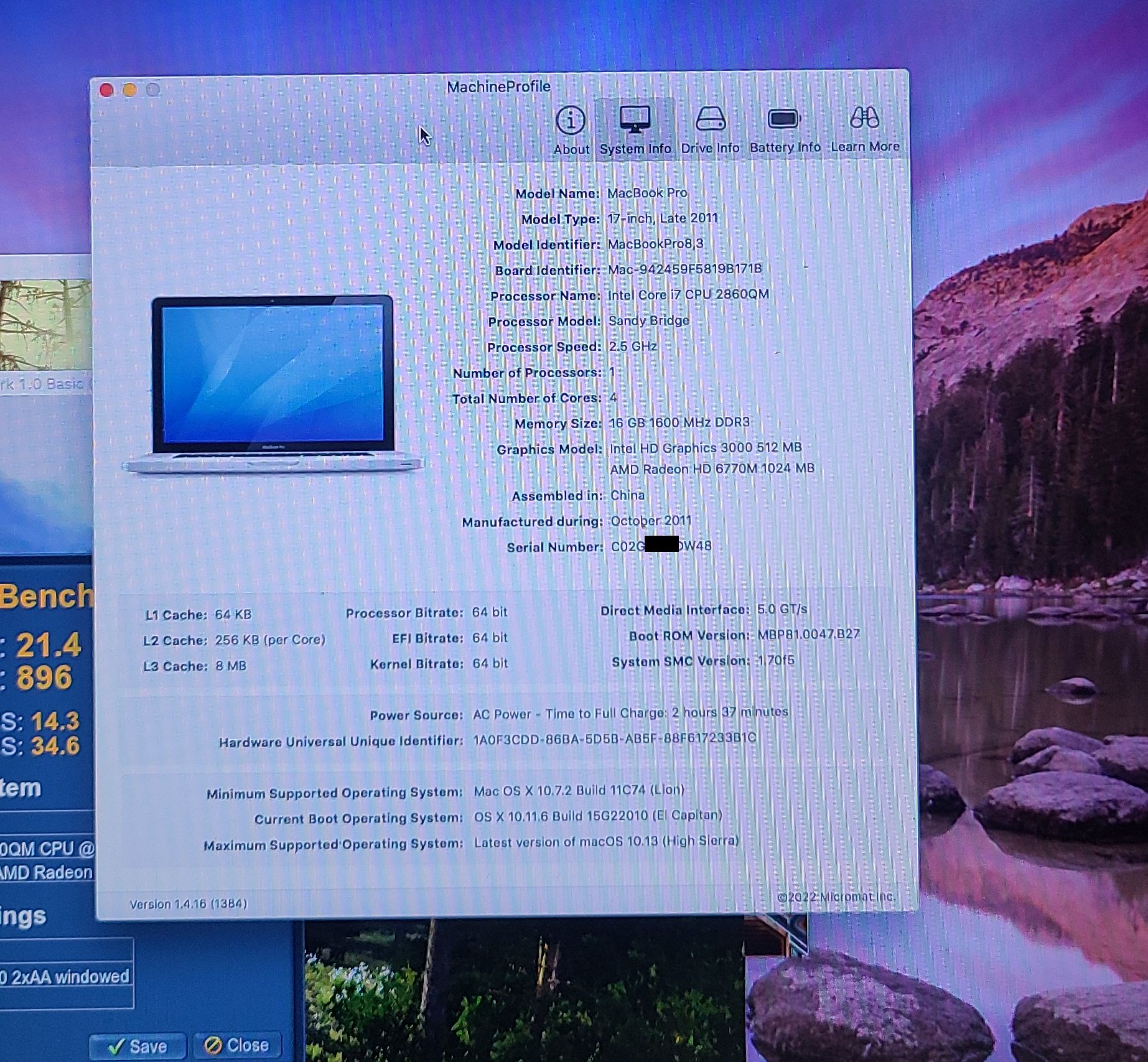 MacBook Pro 17 A1297 2011 Logic Board 820-2914-B i7 2.5GHz GPU 6770M 1GB TESTED - Image 3