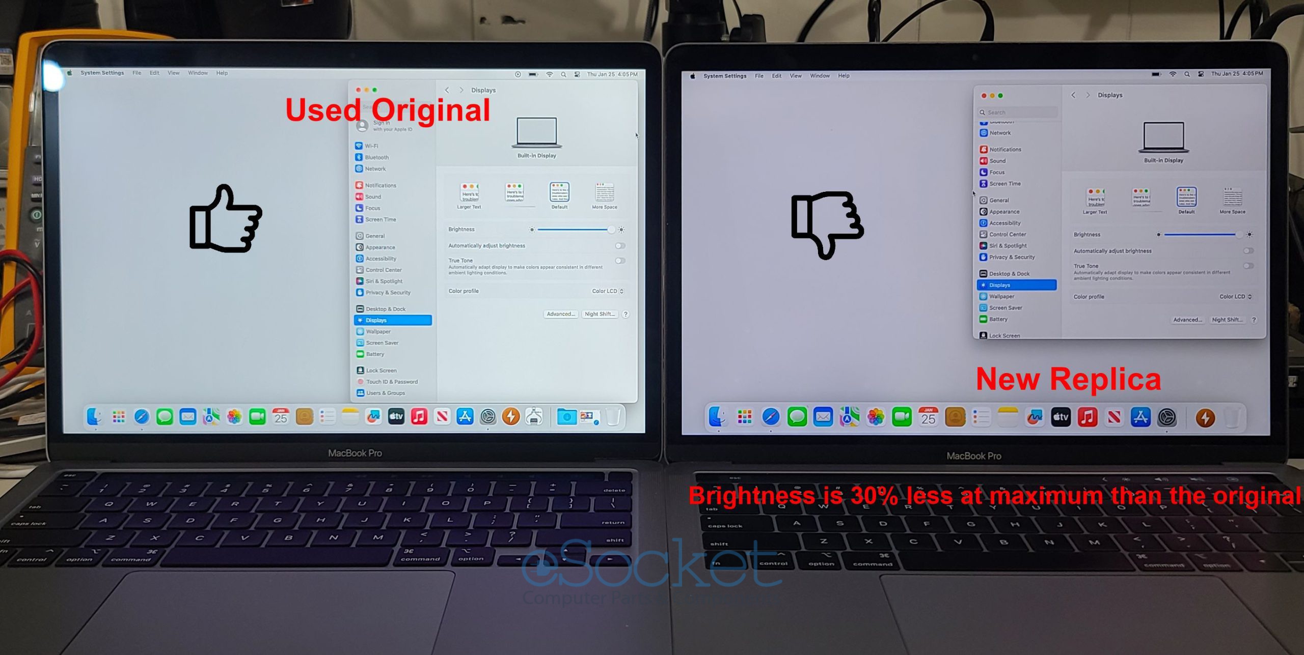 Grd B+ OEM MacBook Air A2337 M1 2020 13" LCD Screen Assembly Space Gray - Image 6