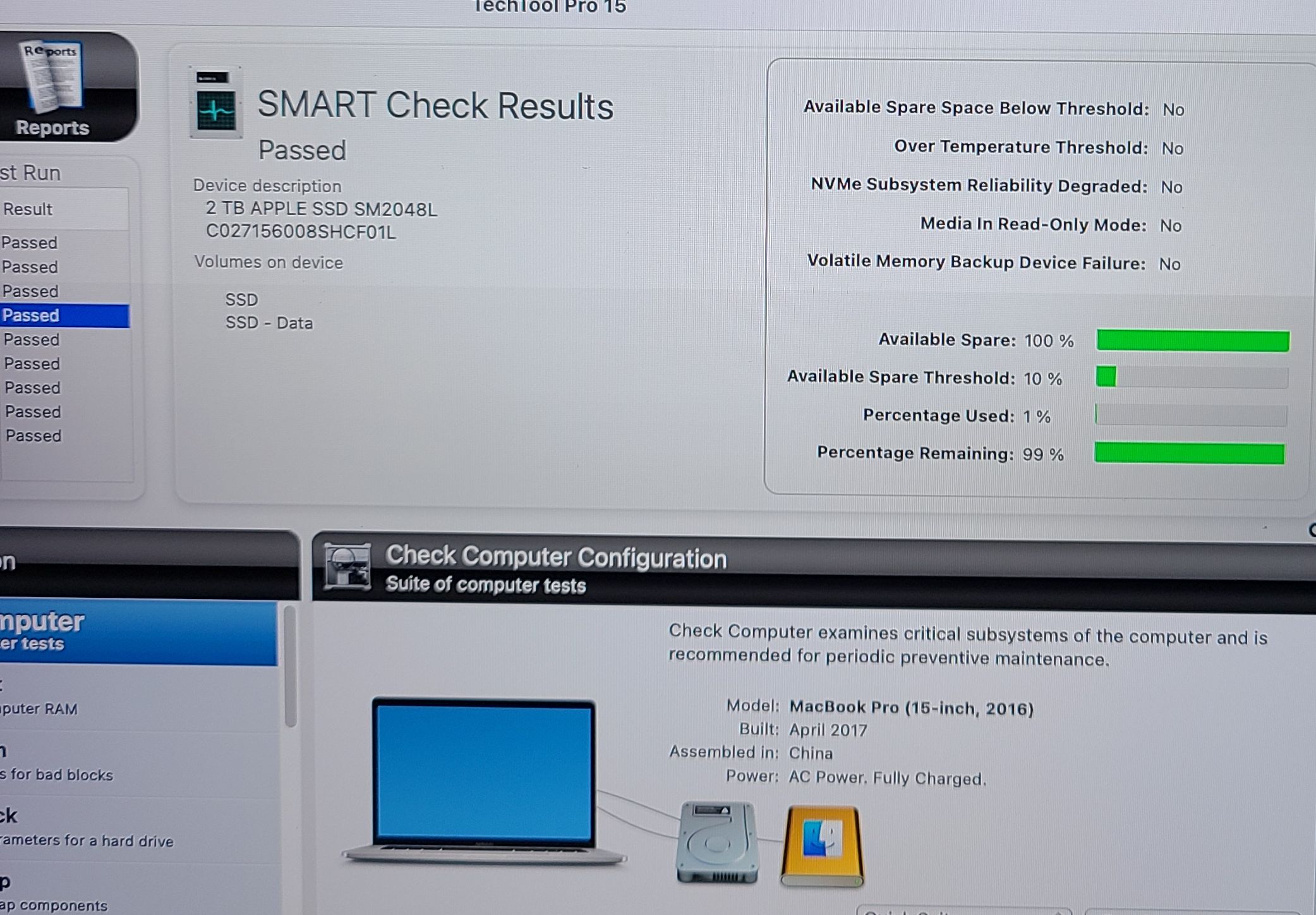 MacBook Pro 15" A1707 2016 2.9Ghz i7 16GB 2TB Logic Board 820-00281-A TouchID - Image 6
