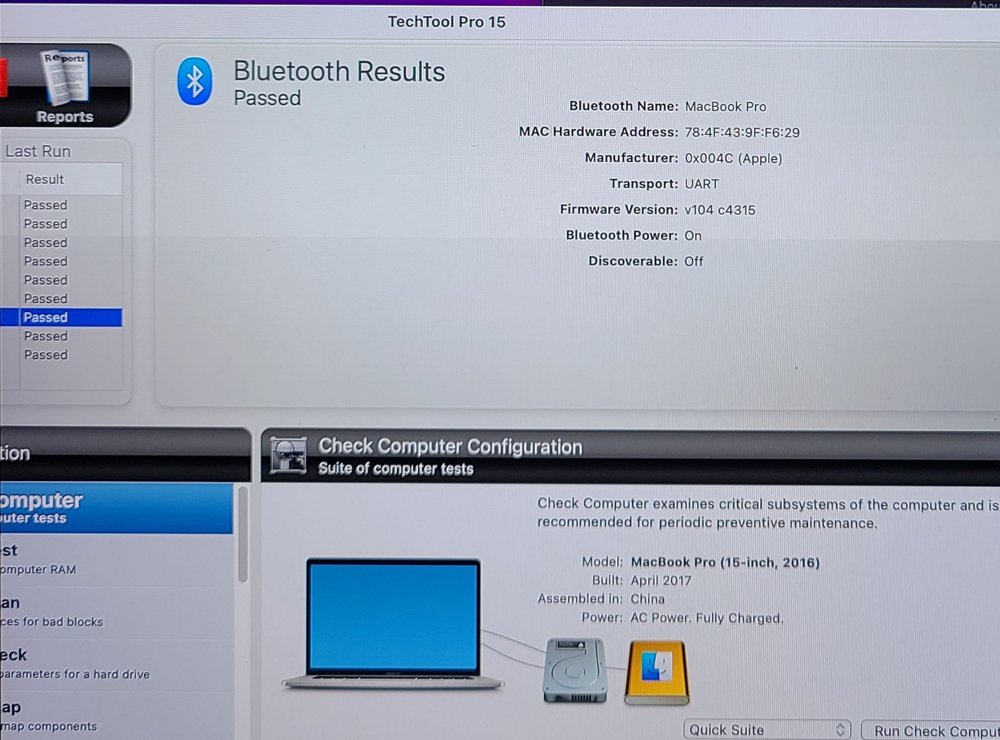 MacBook Pro 15" A1707 2016 2.9Ghz i7 16GB 2TB Logic Board 820-00281-A TouchID - Image 7