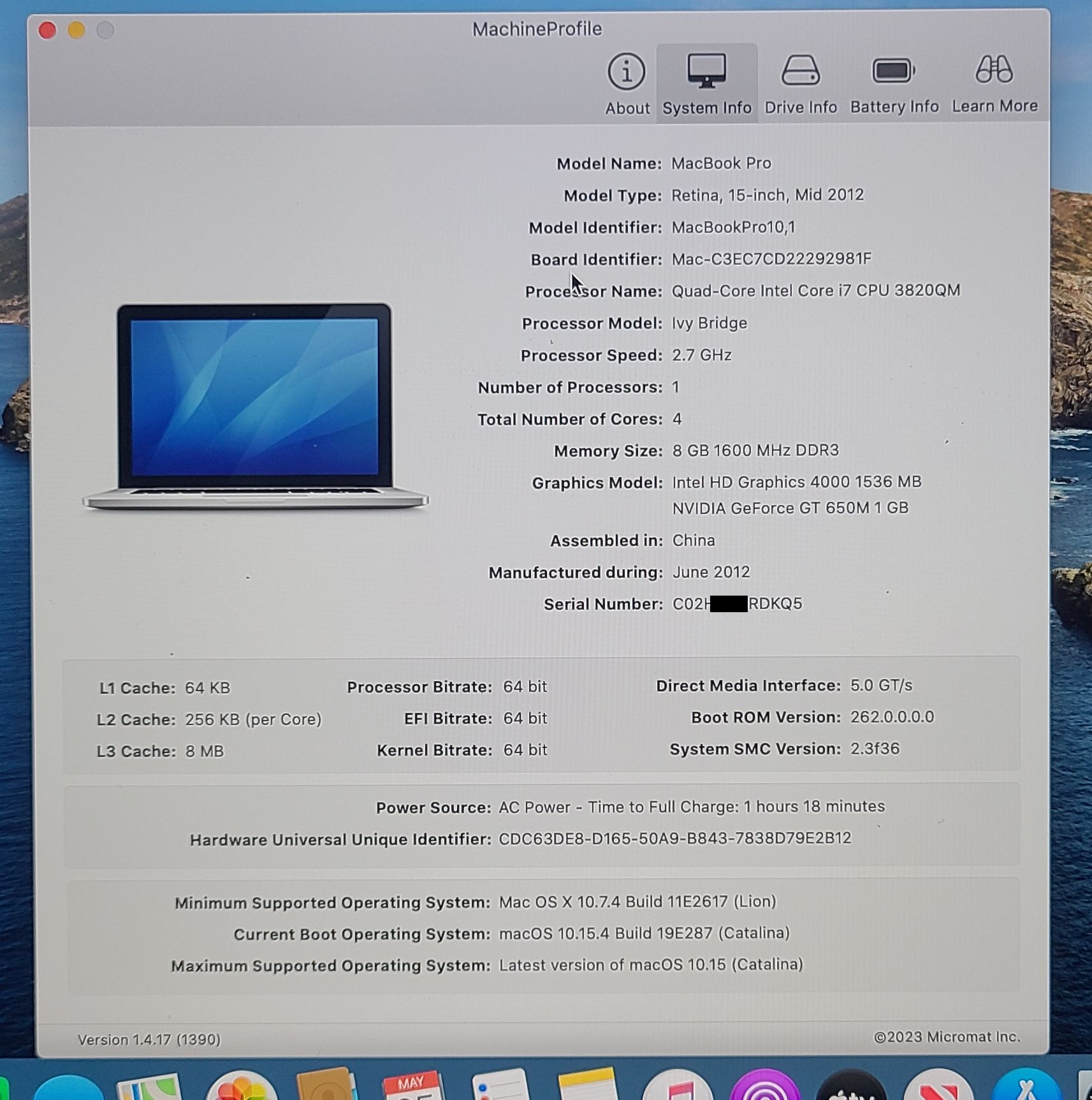 MacBook Pro 15 A1398 2012/2013 i7 2.7GHz 8GB Logic Board 820-3332-A Dual GPU - Image 3