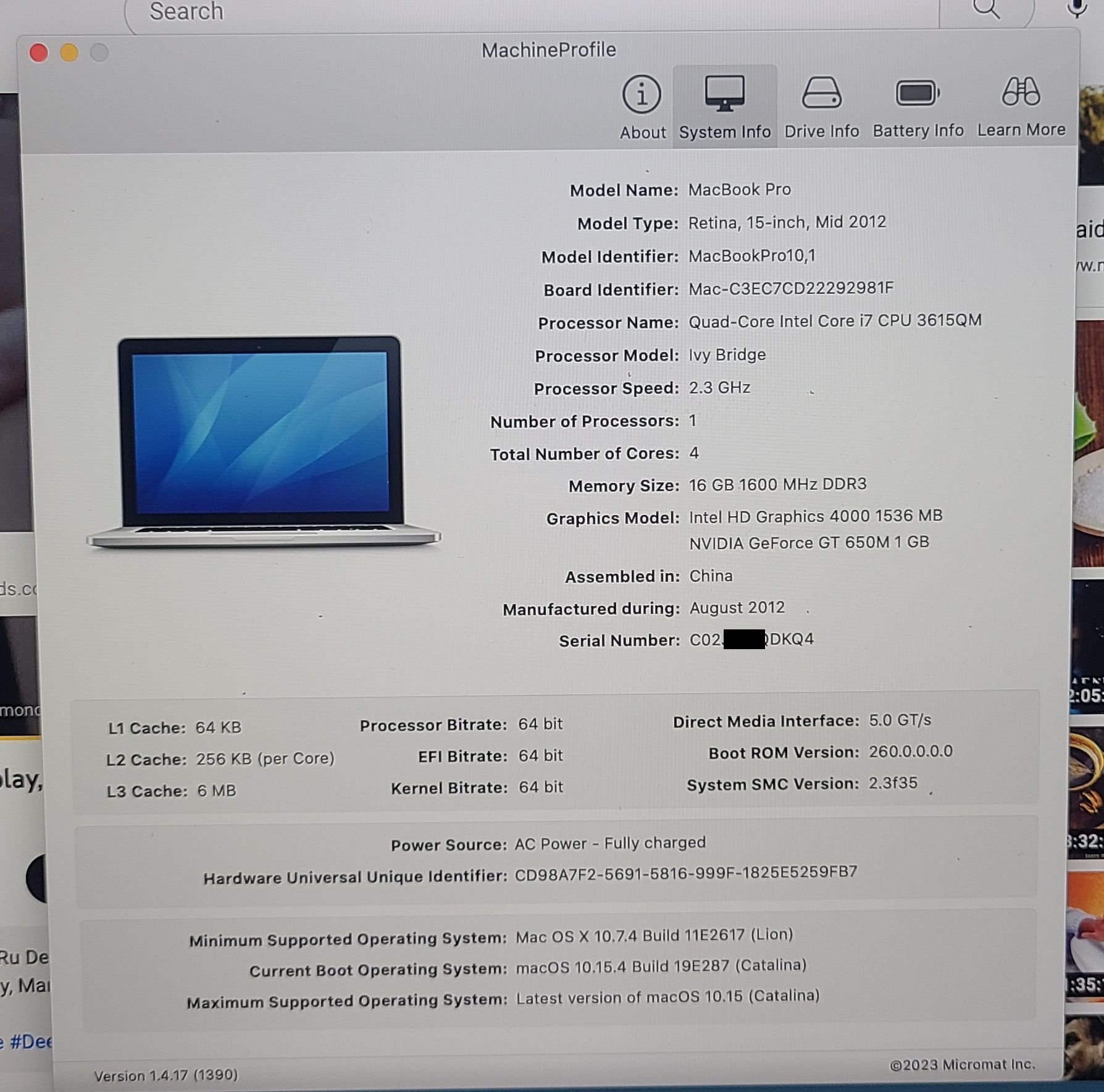 MacBook Pro 15 A1398 Mid 2012 i7 2.3 GHz 16GB Logic Board 820-3332-A Dual GPU - Image 6