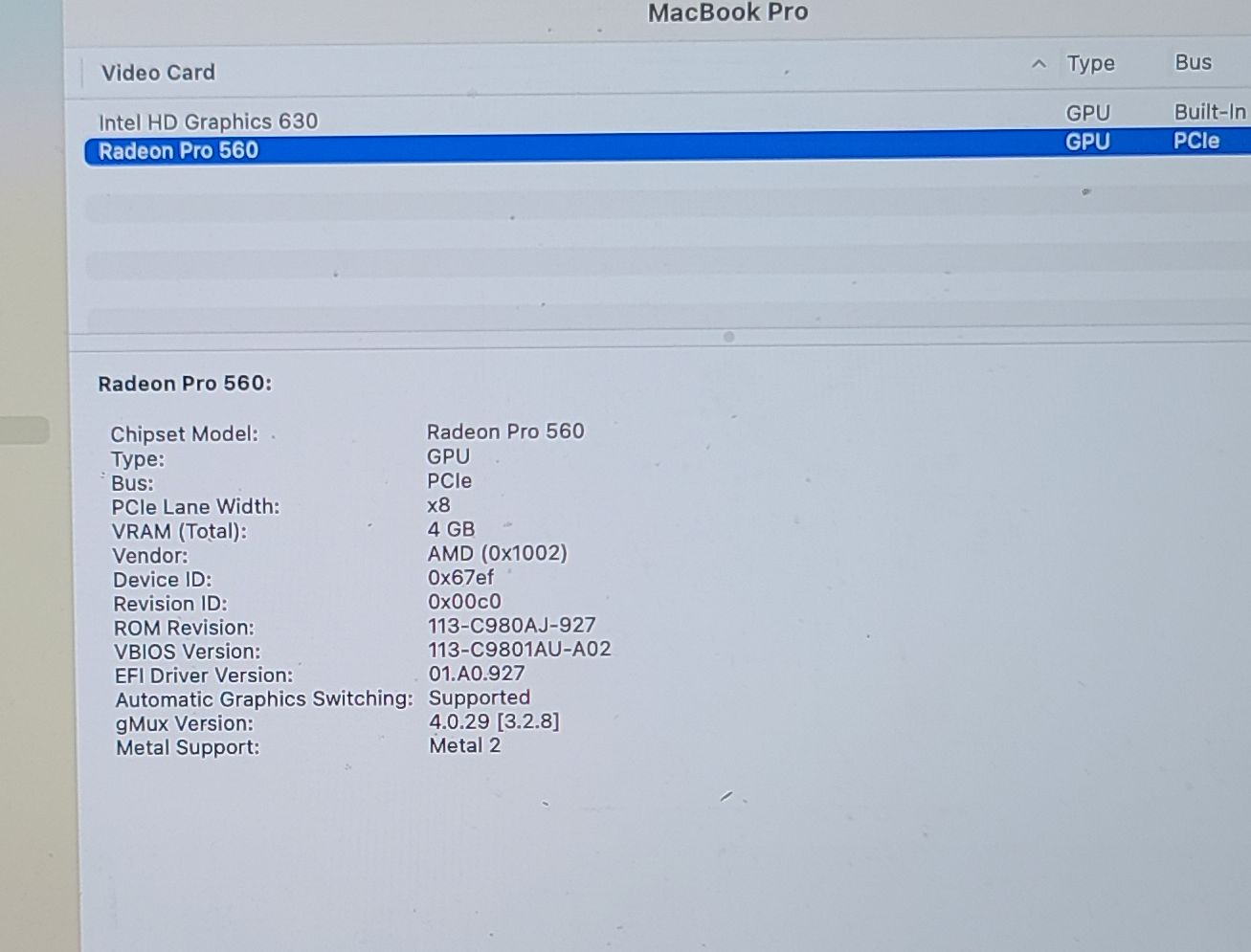 MacBook Pro 15" A1707 2017 i7 2.9Ghz 16GB 1TB Logic Board 820-00928-A + TouchID - Image 9