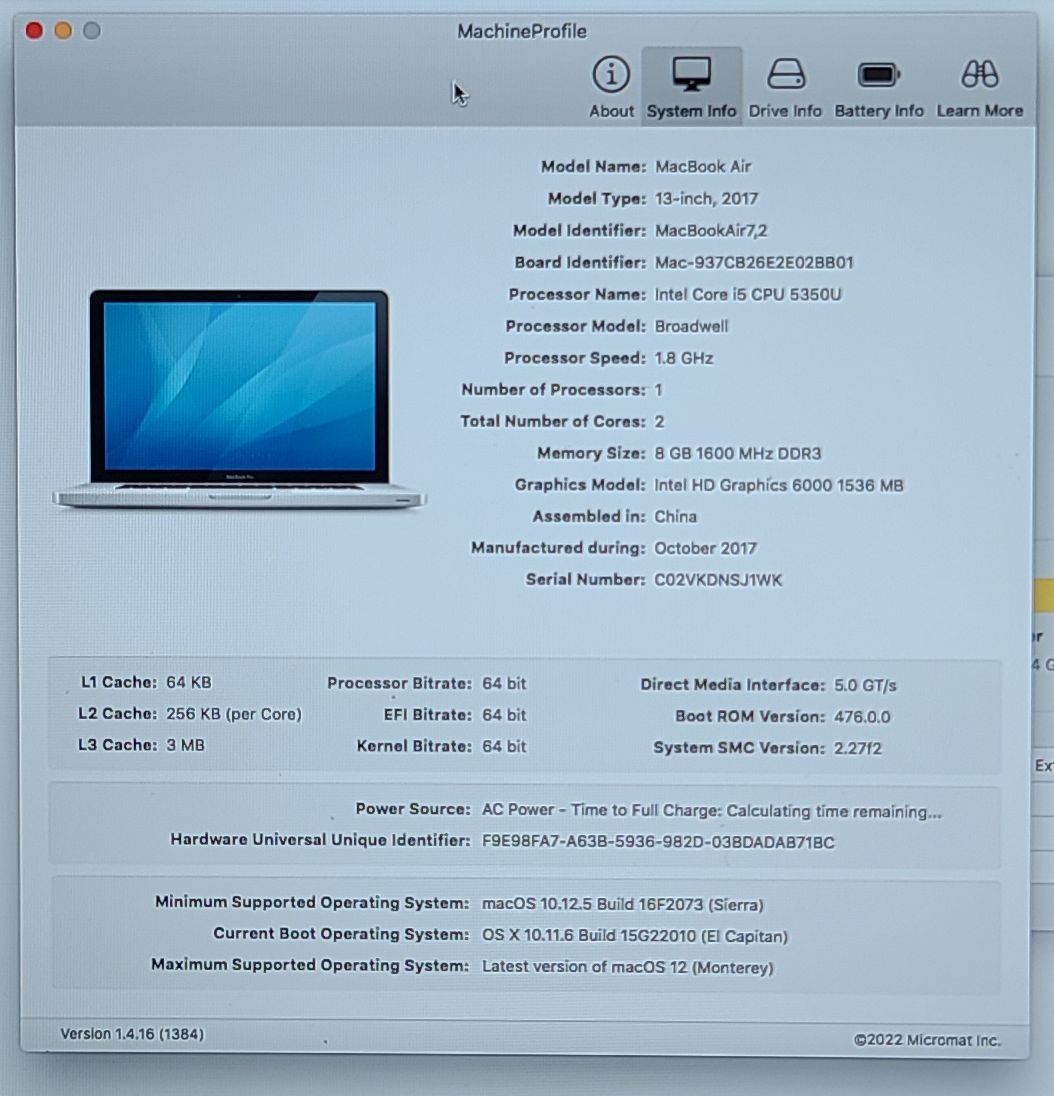 Grd A- MacBook Air 2017 13" | 1.8GHz i5 8GB RAM 128GB SSD MacOS Pre-Installed - Image 13