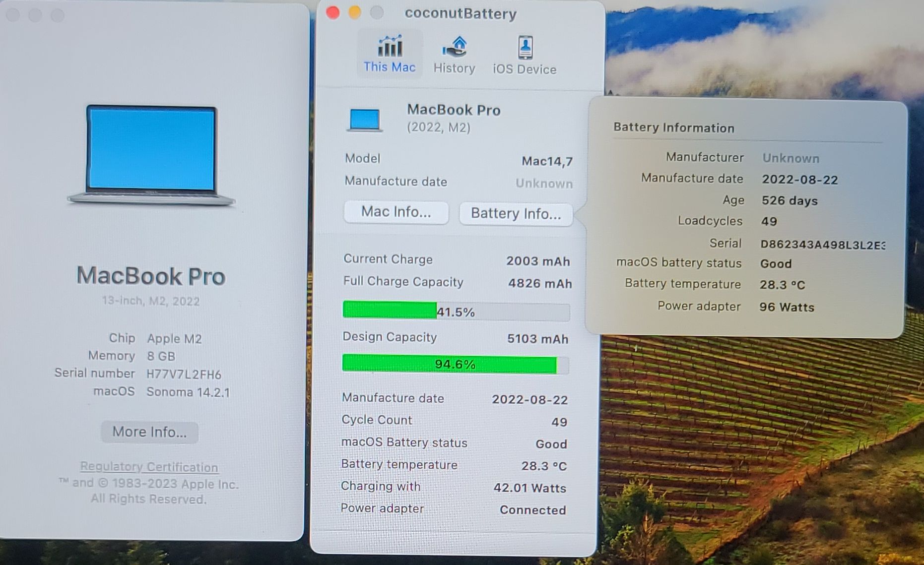 Apple 2022 MacBook Pro 13" MNEH3LL/A M2 3.4GHz (10-Core GPU) 8GB RAM 256GB SSD - Image 13