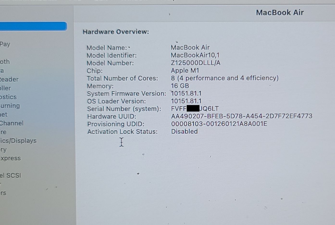 MacBook Air M1 13" A2337 2020 3.2GHz 8CPU/8GPU 16GB 512GB Logic Board + Touch ID - Image 7