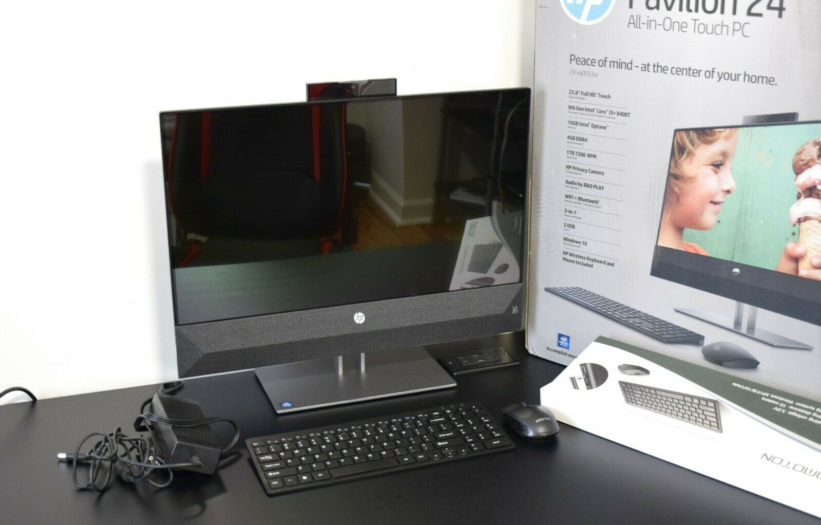 HP 24-XA0053W (1TB, Intel Core i5-8400T 8th Gen., 8GB+16GB Optane, Win 10)